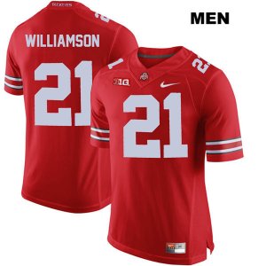 Men's NCAA Ohio State Buckeyes Marcus Williamson #21 College Stitched Authentic Nike Red Football Jersey IZ20M03KS